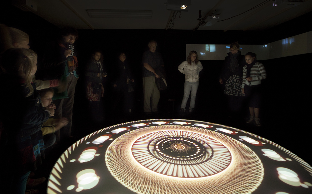 OpenM: Sync installation view at 'Time, What Makes Us Tick?', Noorderzon Festival. Photo: Roelof Bos