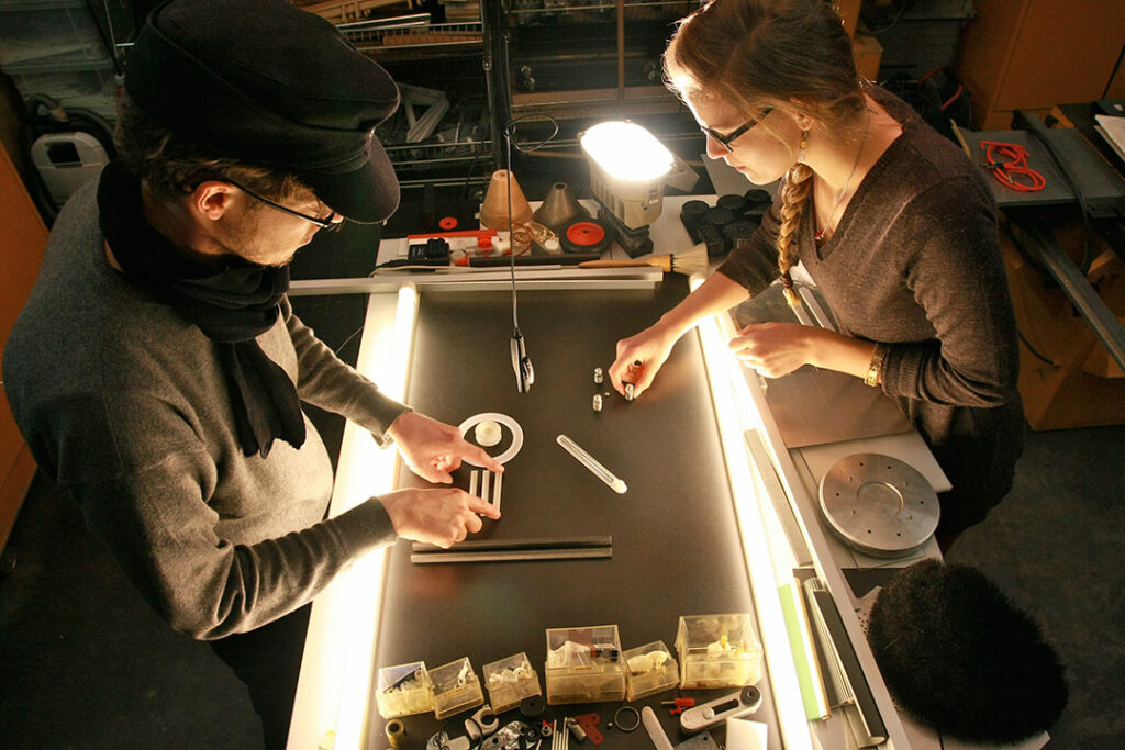 Making of Shift by Max Hattler. Photo by Heiko Mozer, 2012.